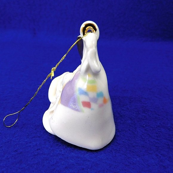 Small Hand Crafted Angel Ornament Folded Ceramic Signed - Picture 2 of 7